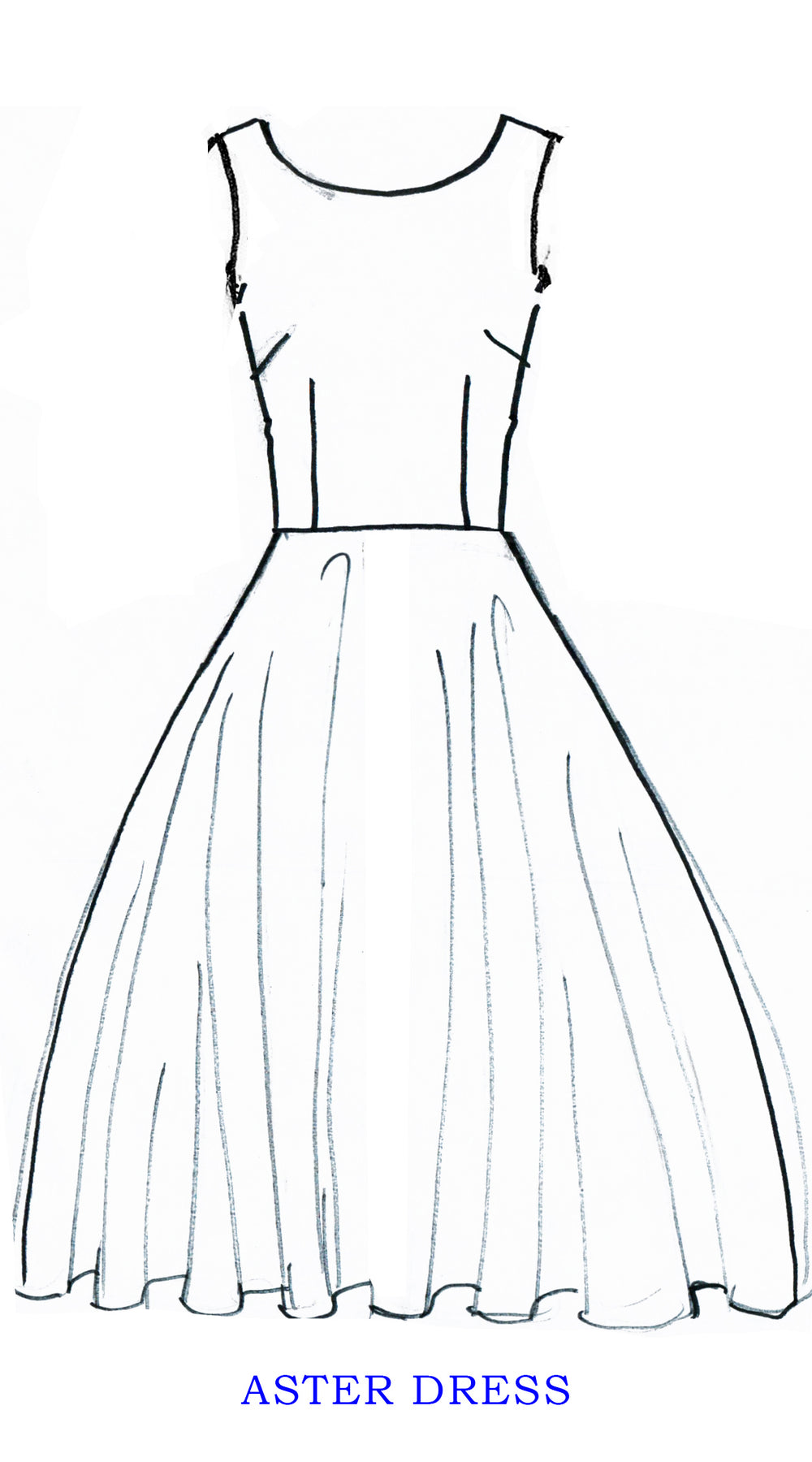 Aster Dress Boat Neck Sleeveless Midi Length Musola (Emperor Tulip Pastel)