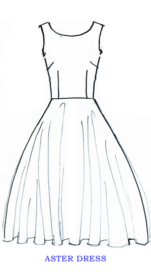 Aster Dress Boat Neck Sleeveless Midi Length Musola (Emperor Tulip Pastel)