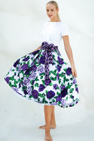 Aster Skirt Midi Length Poplin (Charlotte Rose Big)