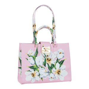 Audrey Tote_Medium_Emperor Tulip Pastel_Soft Pink