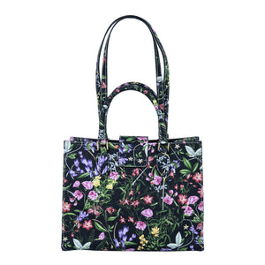 Audrey Tote_Medium_Fairy Tail Flower_Black