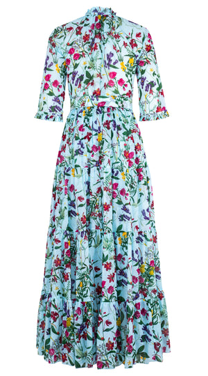 Eva Dress Crew Neck 3/4 Sleeve Maxi Musola (Fairy Tail Flower) @6