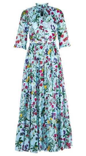 Eva Dress Crew Neck 3/4 Sleeve Maxi Musola (Fairy Tail Flower) @6