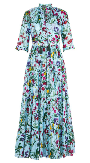 Eva Dress Crew Neck 3/4 Sleeve Maxi Musola (Fairy Tail Flower) @6