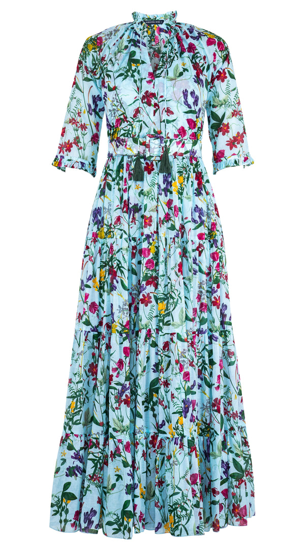 Eva Dress Crew Neck 3/4 Sleeve Maxi Musola (Fairy Tail Flower) @6