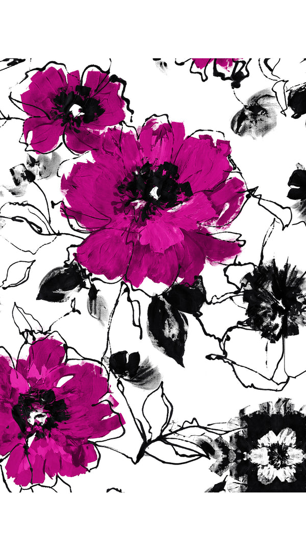 Terry Dress Shirt Collar Sleeveless Midi Plus Length Silk Taffta (Fiori D'este Small)