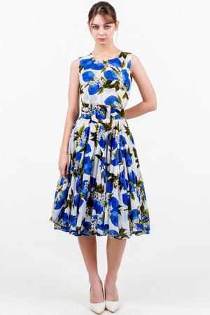 Birdy Dress #2 Crew Neck Sleeveless Petite Length Cotton Musola (Lemon Original)