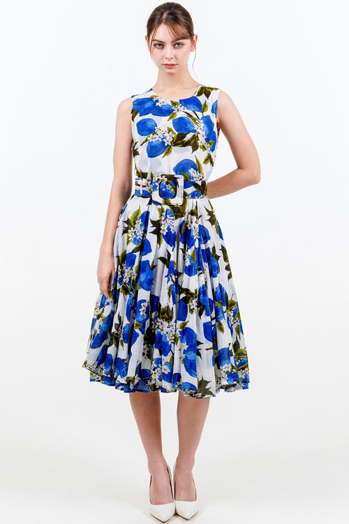 Birdy Dress #2 Crew Neck Sleeveless Petite Length Cotton Musola (Lemon Original)