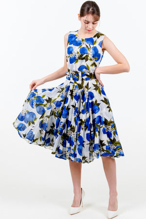Birdy Dress #2 Crew Neck Sleeveless Petite Length Cotton Musola (Lemon Original)