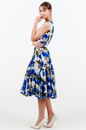 Birdy Dress #2 Crew Neck Sleeveless Petite Length Cotton Musola (Lemon Original)