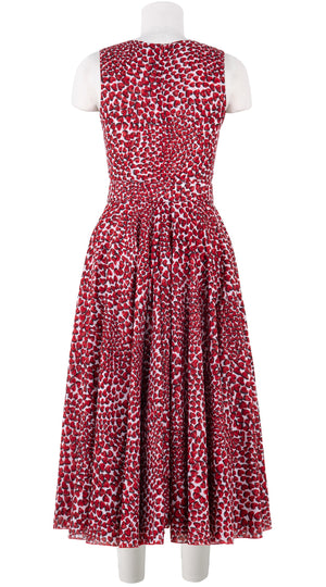 Aster Dress Crew Neck Sleeveless Midi Length Cotton Musola (Heart Wave Big)