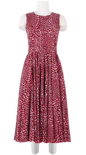 Aster Dress Crew Neck Sleeveless Midi Length Cotton Musola (Heart Wave Big)