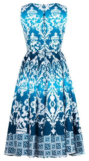 Abelia Dress U Neck Sleeveless Midi Length Cotton Stretch (Impero Ombre)