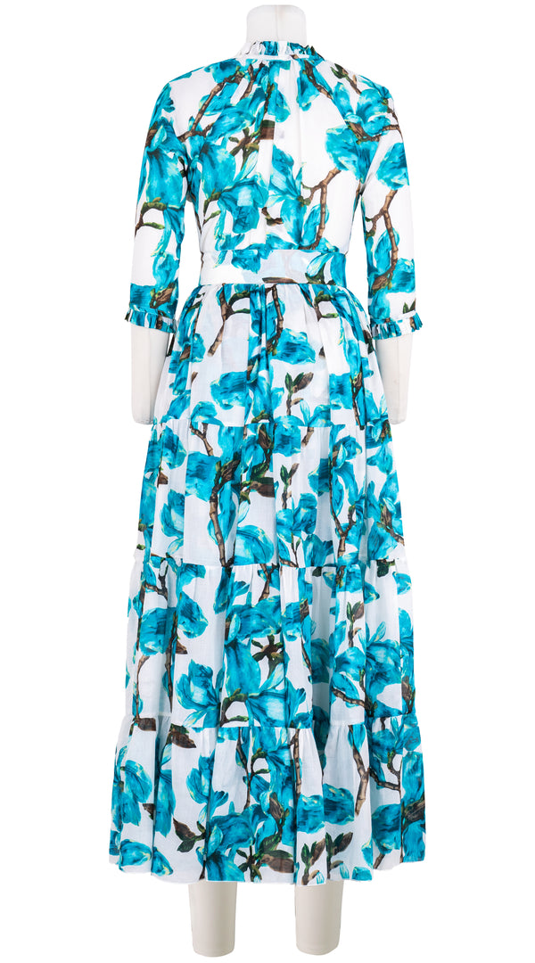 Eden Dress Crew Neck 3/4 Sleeve Maxi Musola (Magnolia Blossom) @3