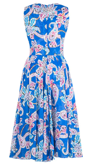 Aster Dress Crew Neck Sleeveless Midi Length Musola (MARSEILLE PAISLEY) @1