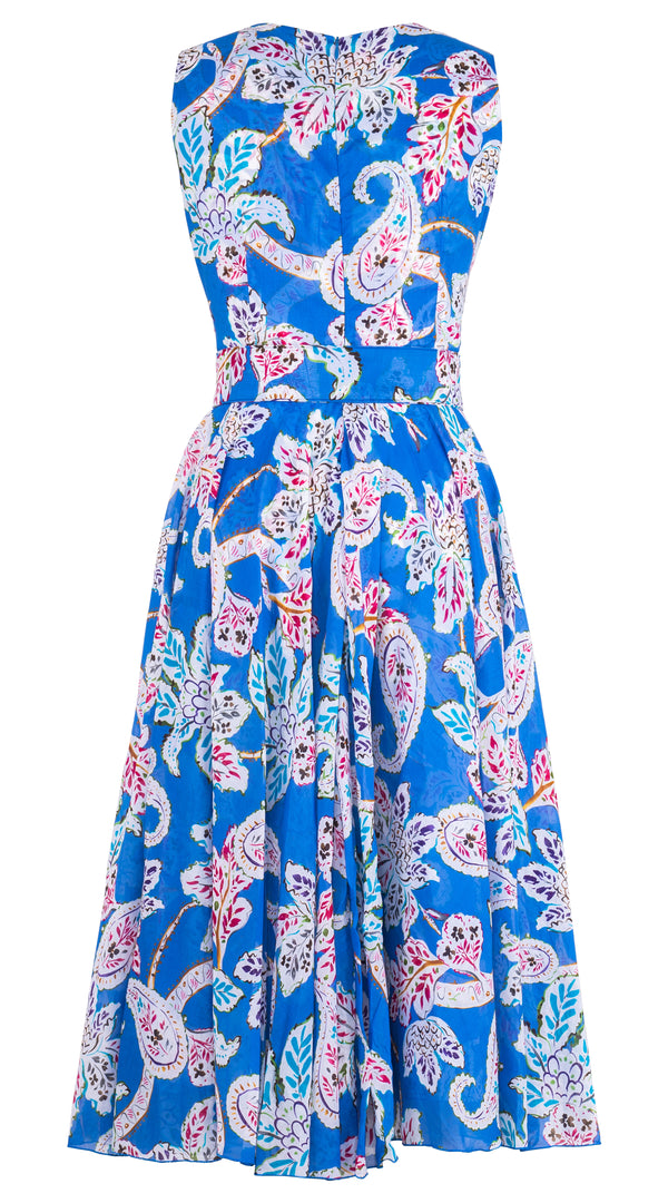Aster Dress Crew Neck Sleeveless Midi Length Musola (MARSEILLE PAISLEY) @1