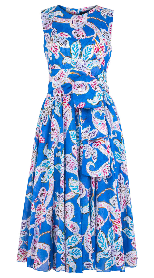 Aster Dress Crew Neck Sleeveless Midi Length Musola (MARSEILLE PAISLEY) @1