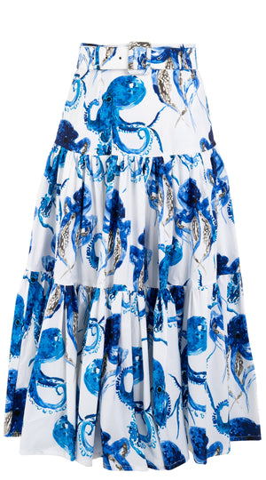 Emma Skirt Maxi Length Cotton Stretch (Octopus) @2