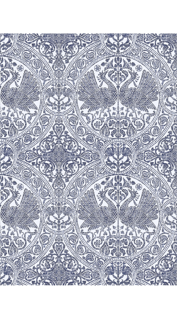 Pants Silk (Peacock Toile Pastel)