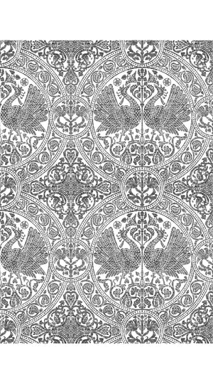 Audrey Dress #2 Shirt Collar Sleeveless Long Length Cotton Stretch (Peacock Toile White)