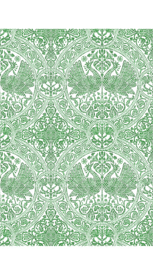 Audrey Dress #2 Shirt Collar Sleeveless Long Length Cotton Stretch (Peacock Toile White)