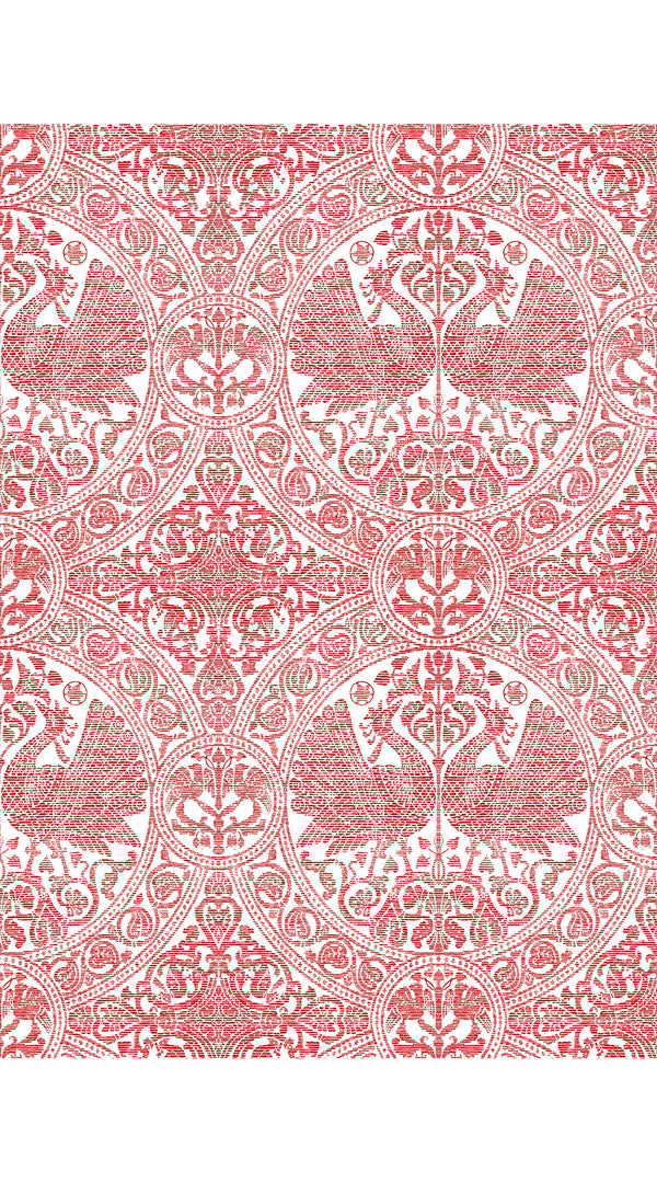 Audrey Dress #2 Shirt Collar Sleeveless Long Length Cotton Stretch (Peacock Toile White)