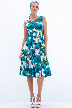 Birdy Dress #2 Crew Neck Sleeveless Cotton Stretch (Poppy Poland Big)