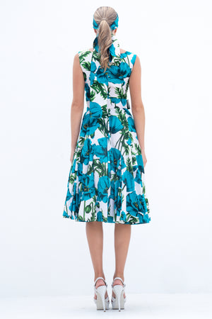 Birdy Dress #2 Crew Neck Sleeveless Cotton Stretch (Poppy Poland Big)