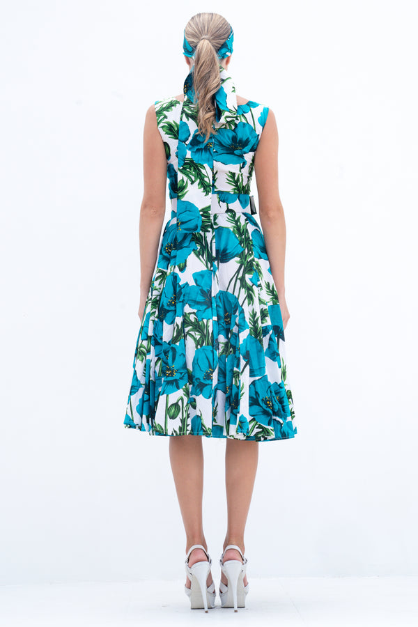 Birdy Dress #2 Crew Neck Sleeveless Cotton Stretch (Poppy Poland Big)