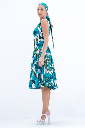 Birdy Dress #2 Crew Neck Sleeveless Cotton Stretch (Poppy Poland Big)