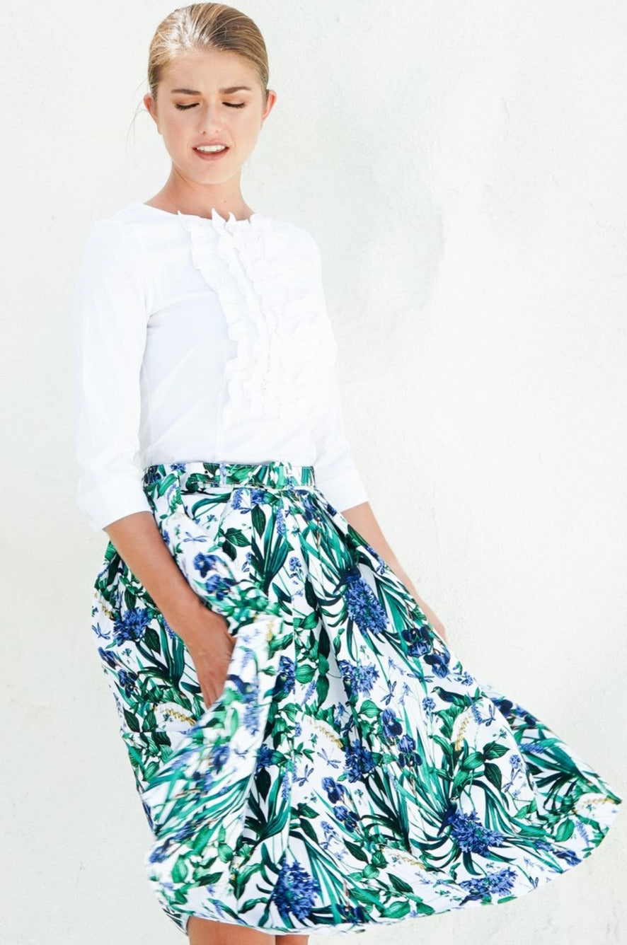 Lana Skirt Cotton Stretch (Vintage Iris)