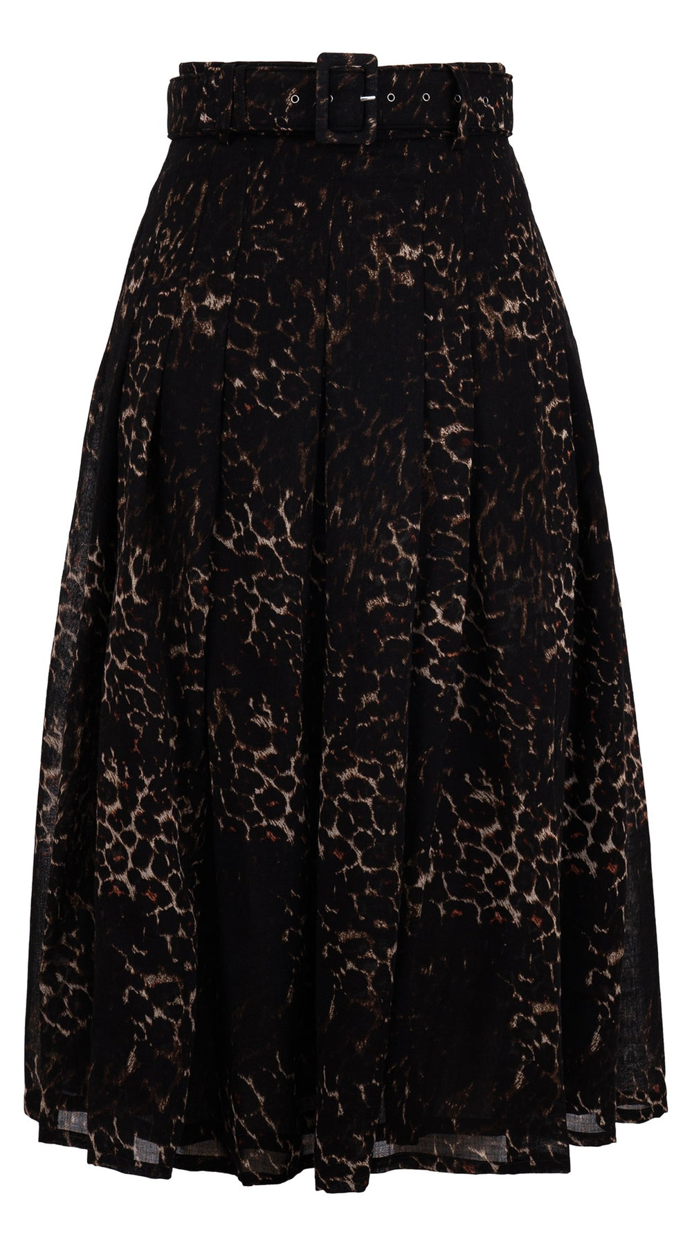 Zeller Skirt Midi Length Wool Musola (Viper Leopard Big)