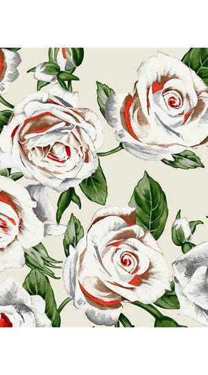 Aster Dress Shirt Collar Sleeveless Midi Length Cotton Musola (White Rose Bright)