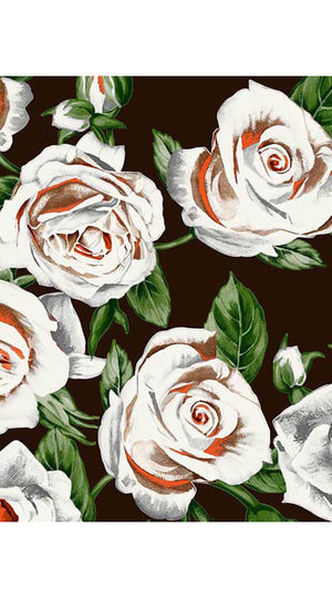 Aster Dress Shirt Collar Sleeveless Midi Length Cotton Musola (White Rose Bright)