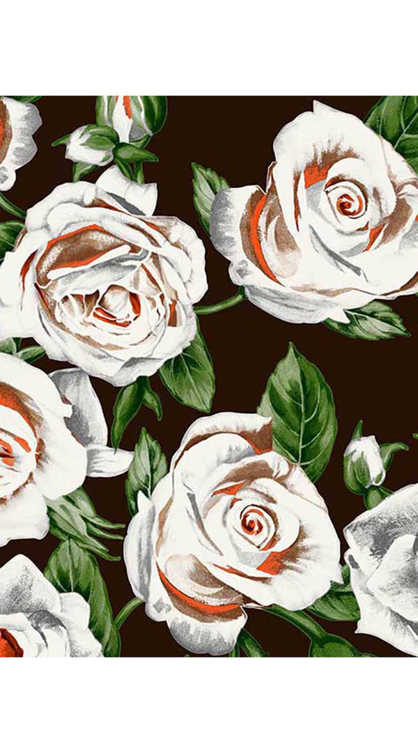 Aster Dress Shirt Collar Sleeveless Midi Length Cotton Musola (White Rose Bright)