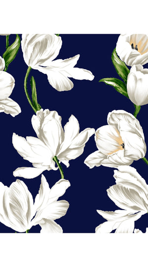Birdy Skirt #2 Cotton Musola (White Tulip)