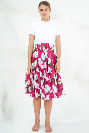 Birdy Skirt #2 Cotton Musola (White Tulip)