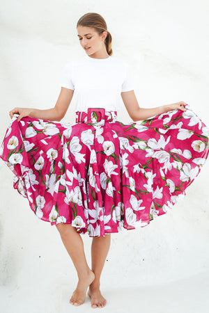 Birdy Skirt #2 Cotton Musola (White Tulip)