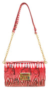 Aria Shoulder Cross Bag_Saddle Chain M_Red