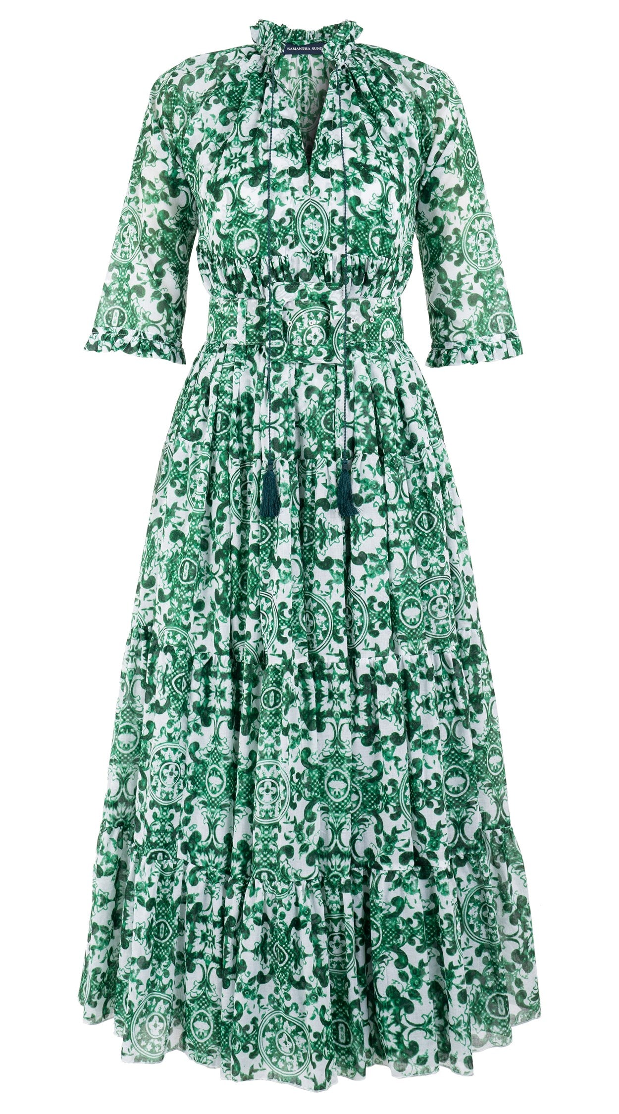cotton maxi dress with 3 4 sleeves VEKDONE Women's Dress Summer 3/4 Sleeve Maxi Dresses Boho Cotton Linen Long Dresses Casual Flowy Tunic Dresses White,XL