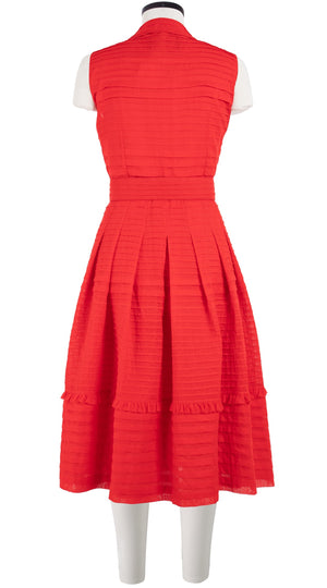 Audrey Dress #5 Shirt Collar Sleeveless Long Length Cotton Musola (Solid)