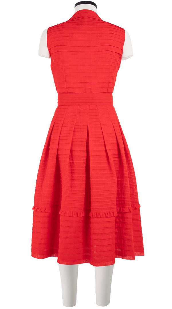 Audrey Dress #5 Shirt Collar Sleeveless Long Length Cotton Musola (Solid)