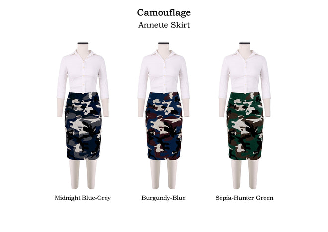 Annette Skirt in Camouflage                                                                                          