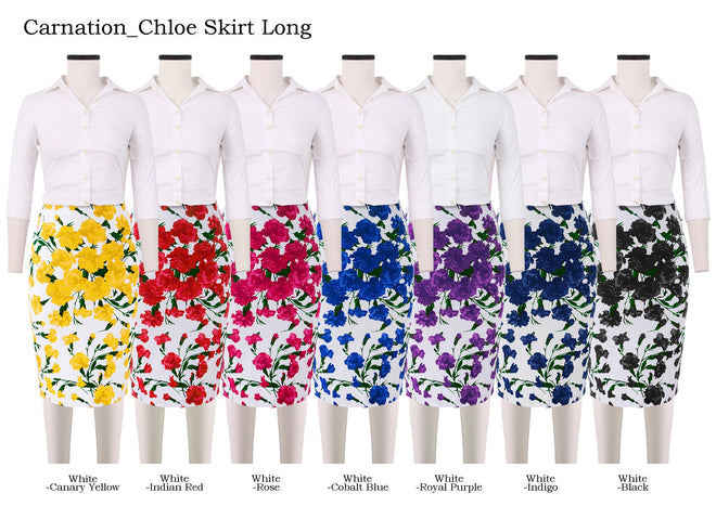 Chloe Skirt Long in Carnation                                                                                     