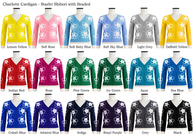 Charlotte Cardigan in Starlet Shibori                                                                                          