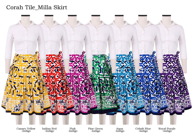 Milla Skirt in Corah Tile                                                                                          