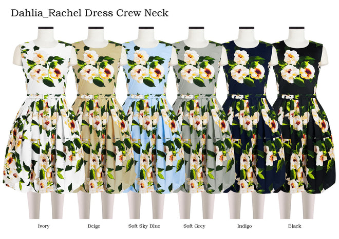 Rachel Dress Crew Neck in Dahlia                                                                           