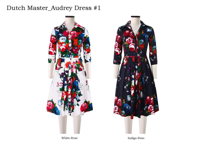 Audrey Dress Shirt Collar 3/4 Sleeve in Dutch Master                                               