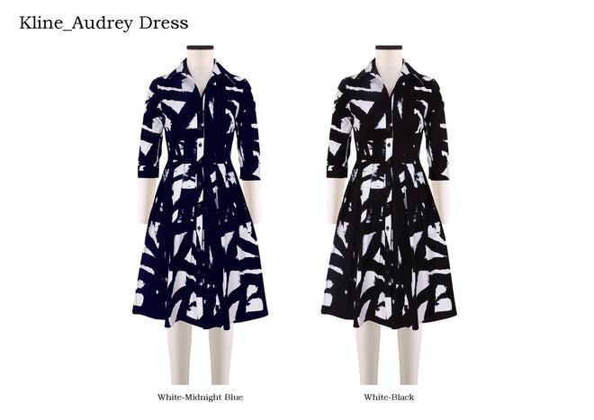 Audrey Dress Shirt Collar 3/4 Sleeve in Kline                                                            