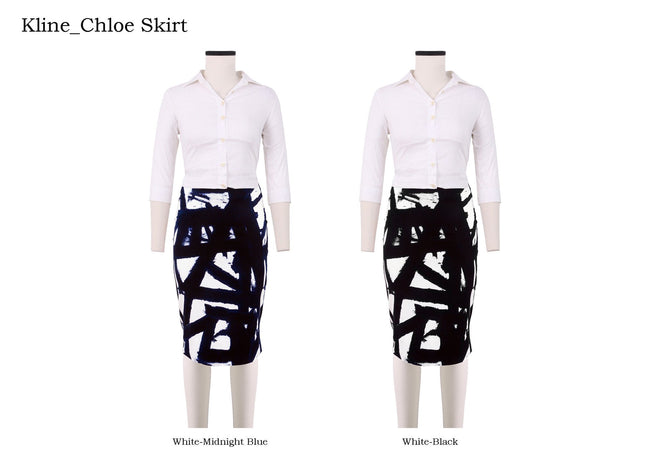 Chloe Skirt in Kline                                                                                                         